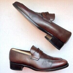 Magnanni Brown Leather Classic Penny Loafer Slip On Shoes Men’s Size 9 M 14658